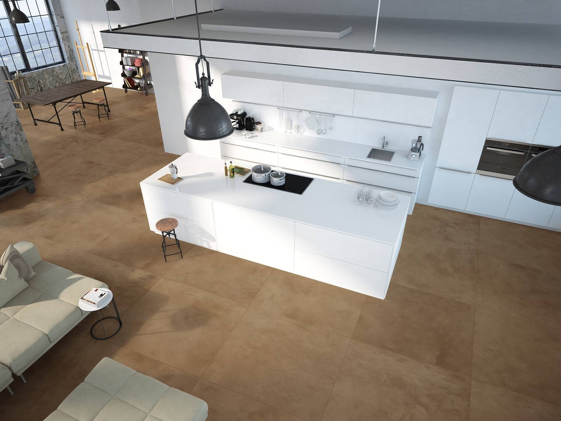 Porcelanato Acetinado 84x84 Barcelona Fendi In Delta - Imagem 2