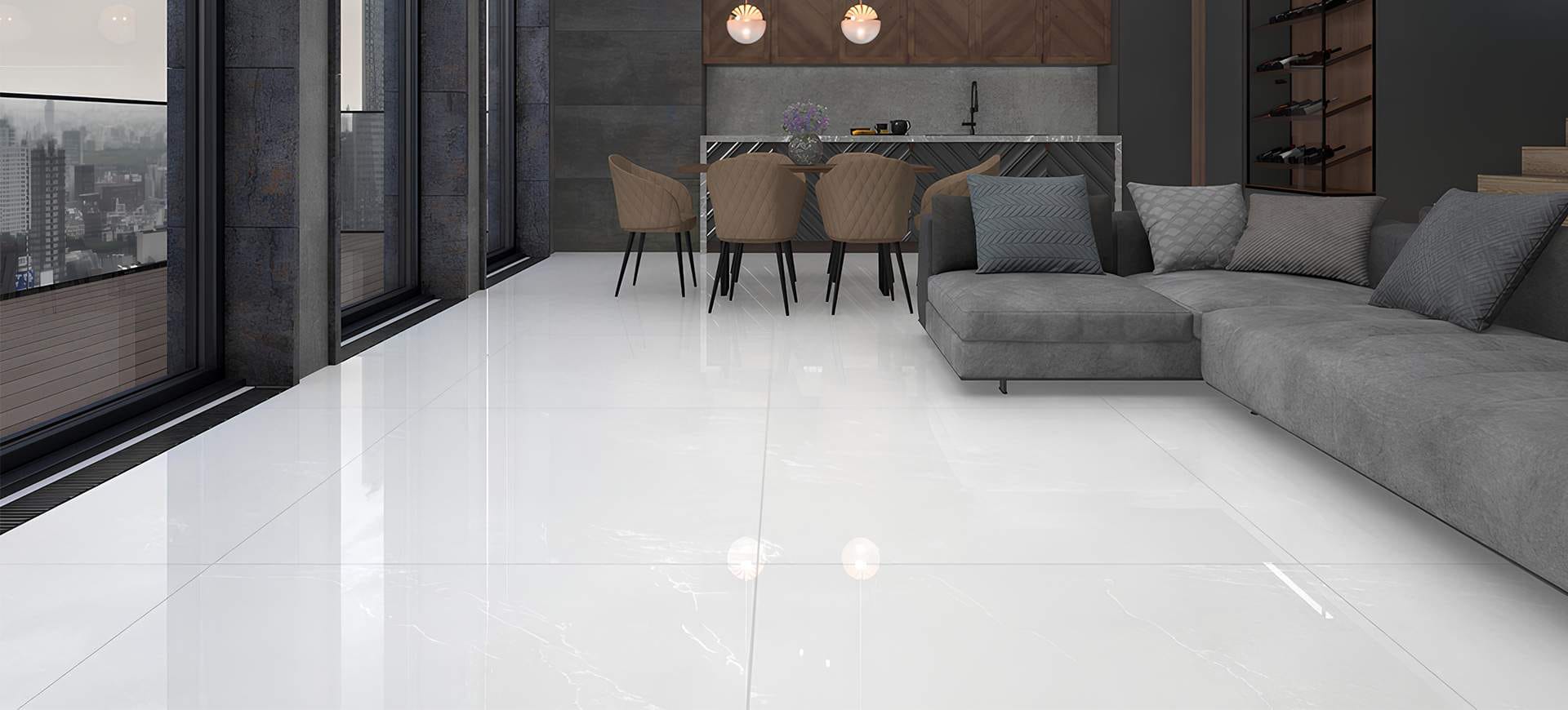 Porcelanato Polido 120x120 Mont Blanc Delta Nova - Imagem 2