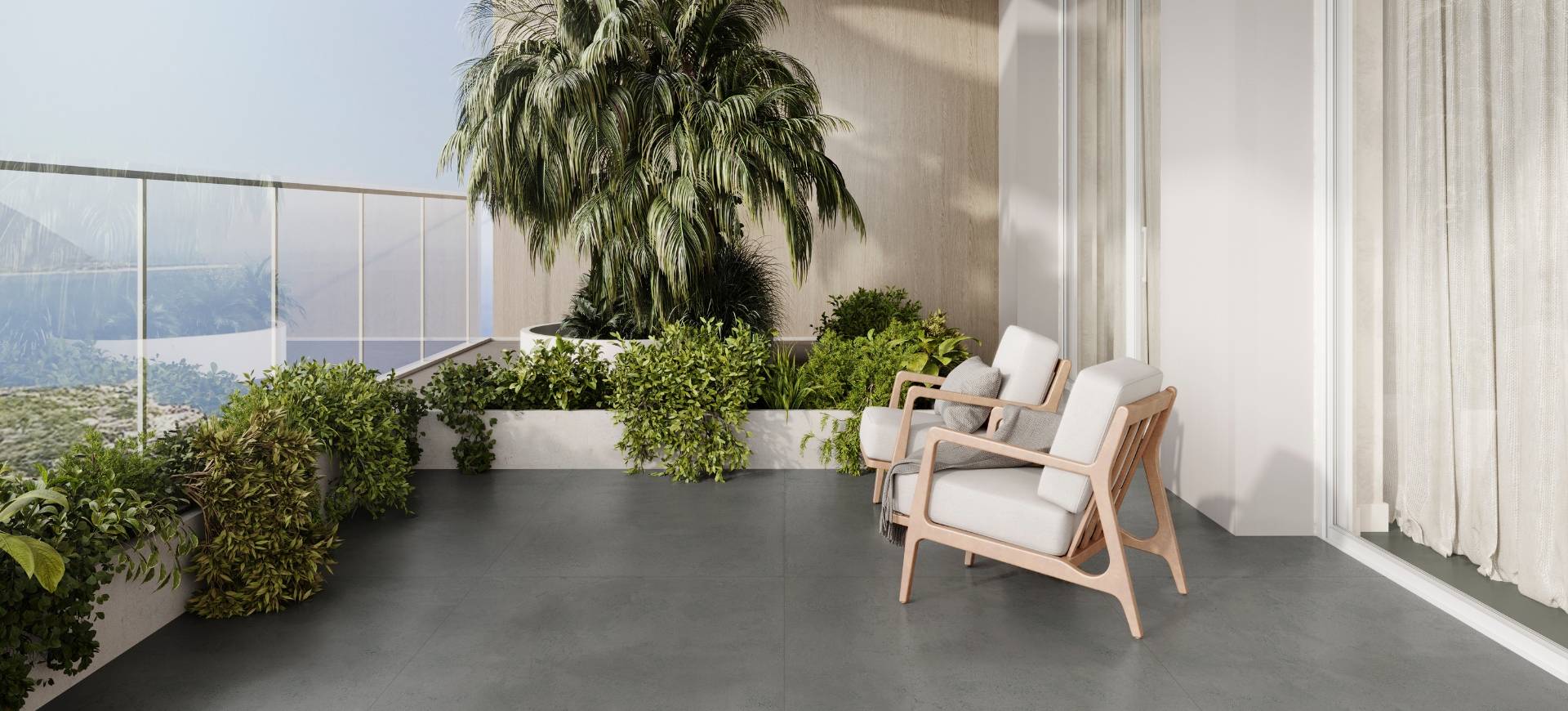 Porcelanato Aderente Monier Beton 120x120 Delta Nova - Imagem 2