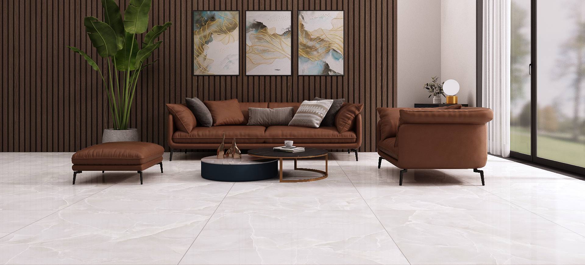 Porcelanato Polido Onyx Blanc 120x120 Delta Nova - Imagem 2