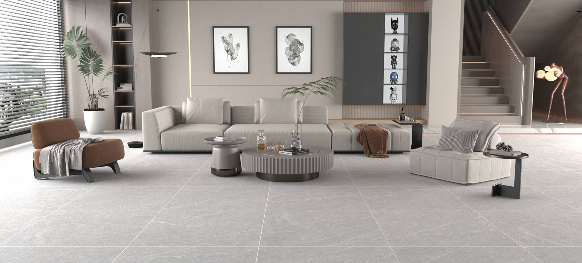 Porcelanato Acetinado Valencia Argenta 90x90 Delta Nova - Imagem 2