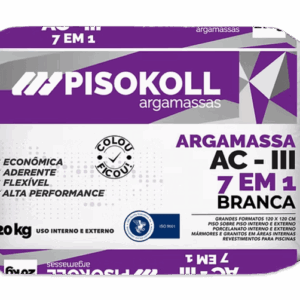 Argamassa AC 3 Branca Pisokoll 7 em 1