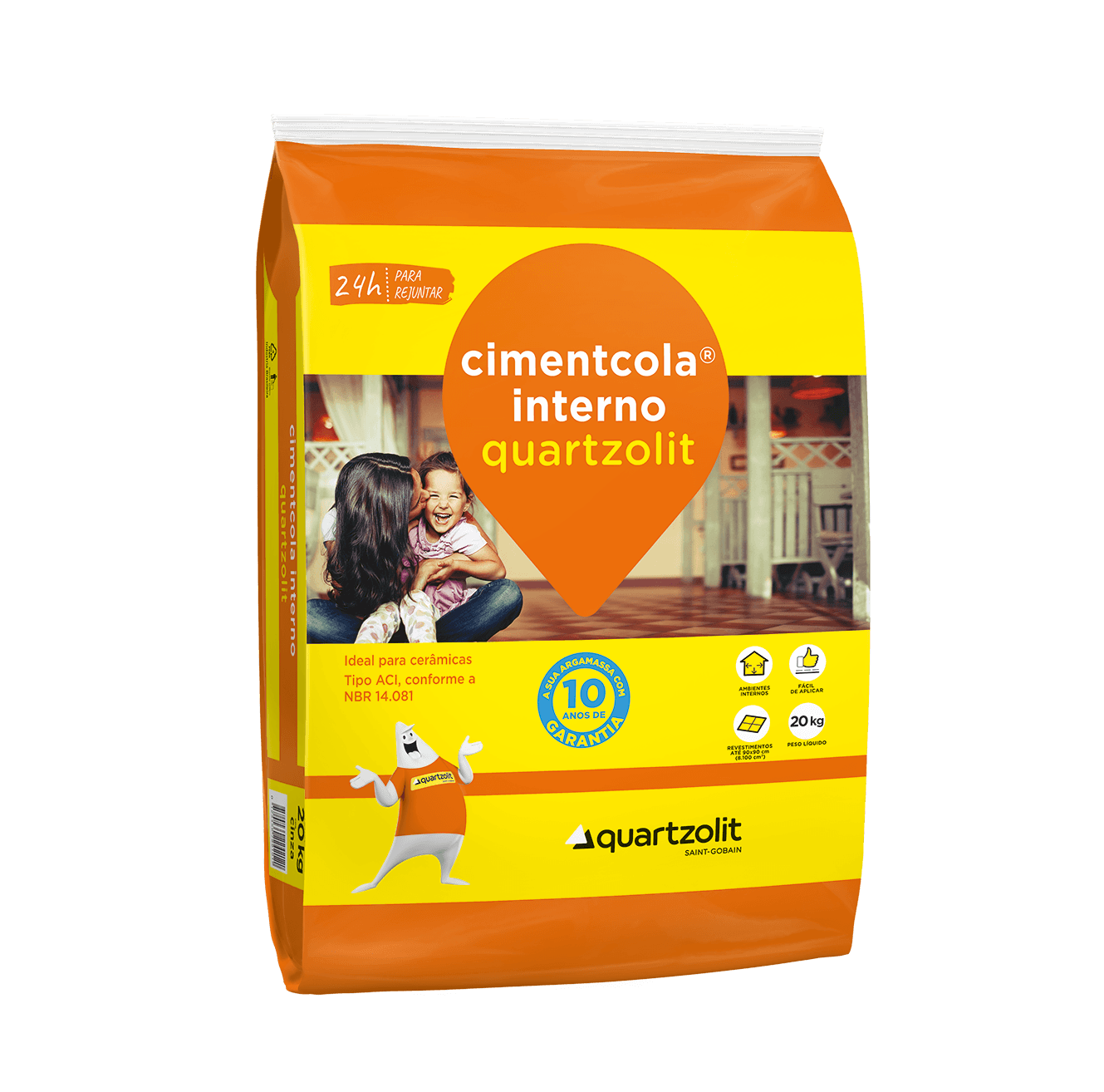 Argamassa Cimentcola Interno Quartzolit 20kg