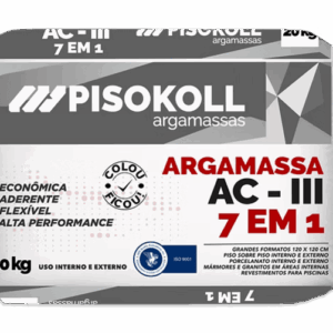 Argamassa AC3 Cinza Pisokoll 7 em 1
